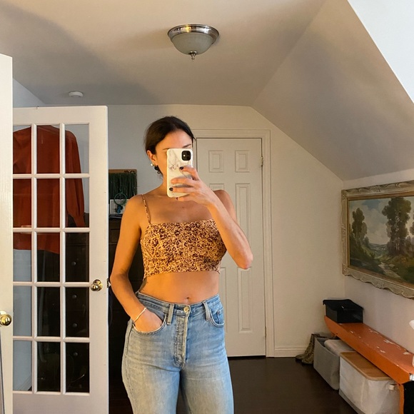 Leopard print Wilford Aritzia crop shirt - Picture 3 of 3